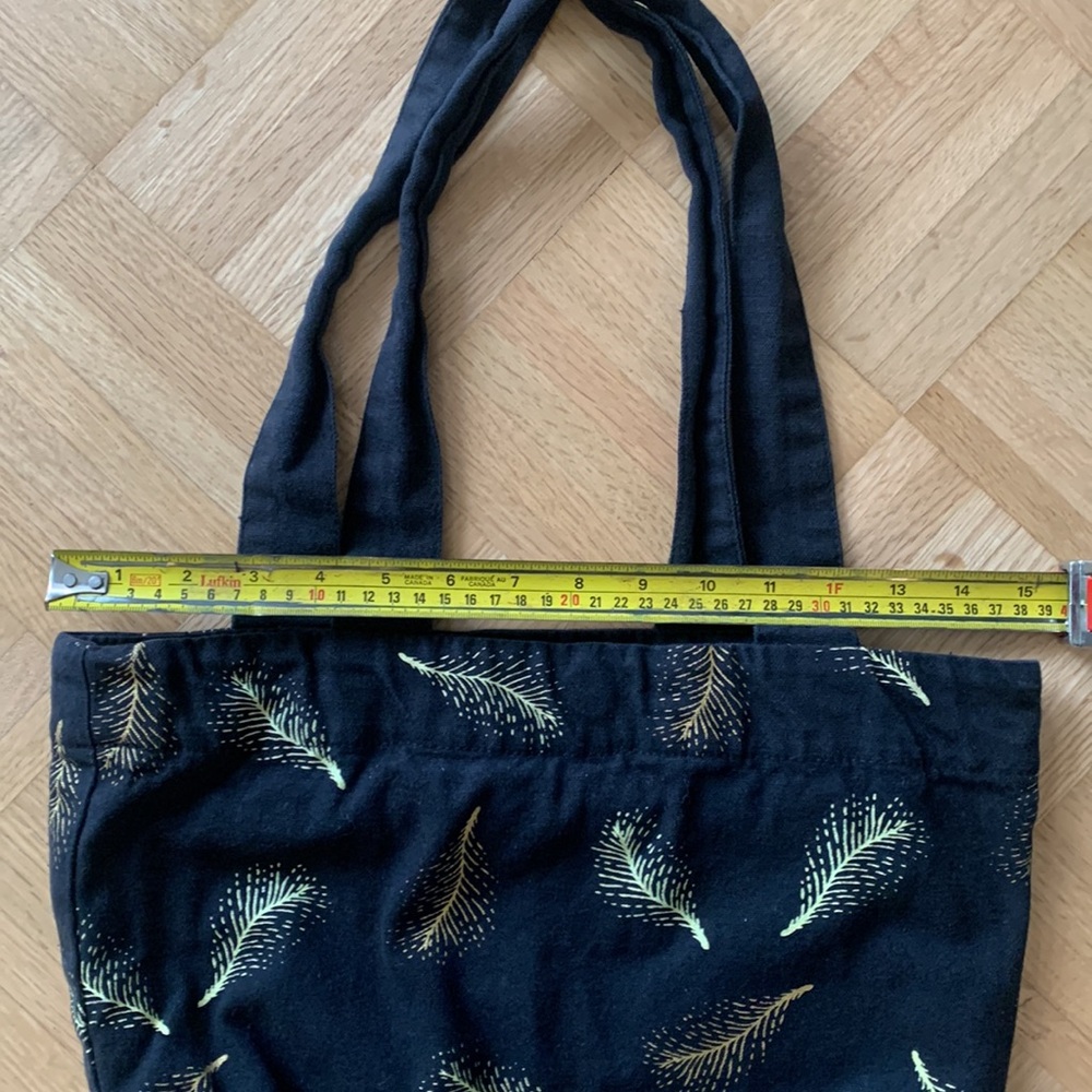 Cute feather print tote bag - Picture 2 of 5